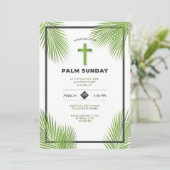 Palm Sunday Frame Einladung (Stehend Vorderseite)