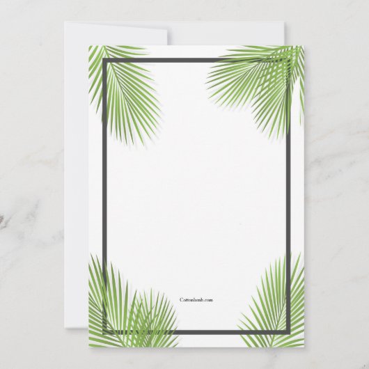 Palm Sunday Frame Einladung (Rückseite)