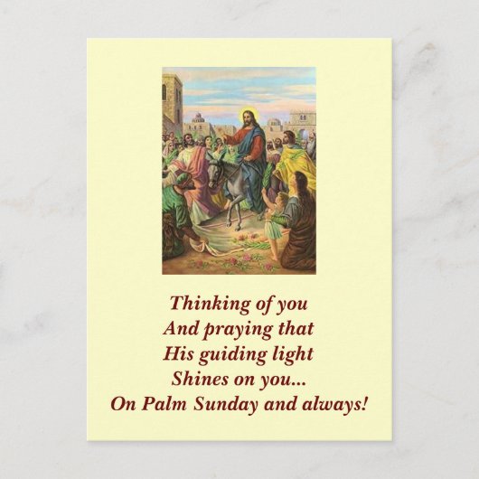 Palm Sunday Heiliger Wunsch Postkarte (Vorderseite)
