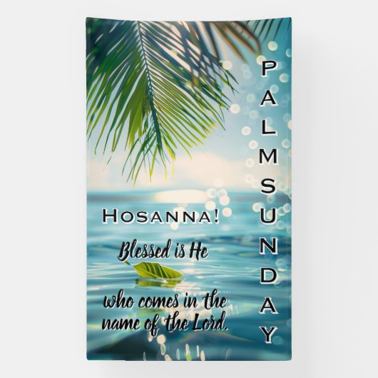 Palm Sunday Hosanna Scripture  Banner (Vertikal)