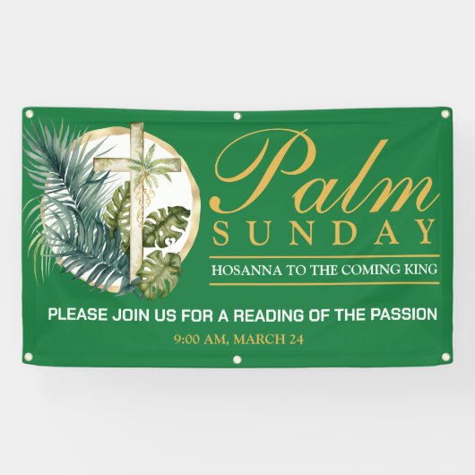 Palm Sunday Outdoor Banner (Horizontal)