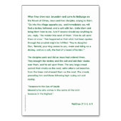 Palm Sunday Praetkarte Tischnummer (Rückseite)