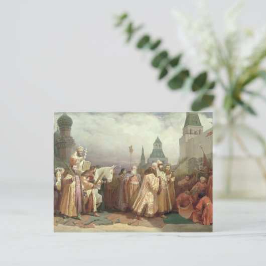 Palm Sunday Procession Postkarte (Stehend Vorderseite)