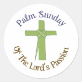 Palm Sunday Runder Aufkleber (Vorderseite)