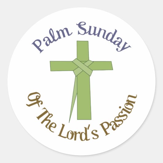 Palm Sunday Runder Aufkleber (Vorderseite)