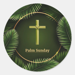 Palm Sunday Runder Aufkleber