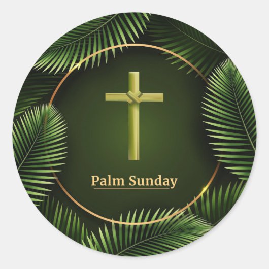 Palm Sunday Runder Aufkleber (Vorderseite)