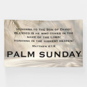 Palm Sunday Scripture with Soft Palm Shadows Banner (Horizontal)