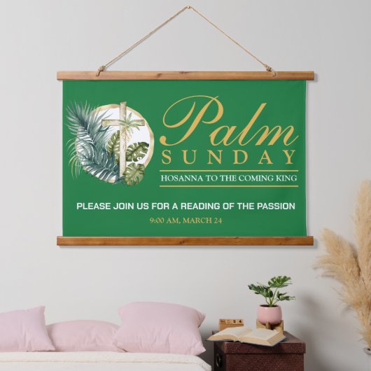 Palm Sunday Wandteppich Mit Holzrahmen (Schlafzimmer)