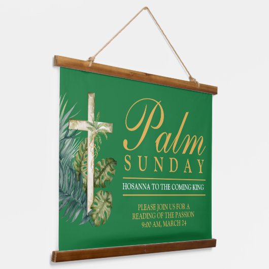 Palm Sunday Wandteppich Mit Holzrahmen (Gewinkelt)
