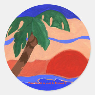 Palm Sunset Aufkleber