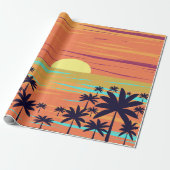 PALM SUNSET GESCHENKPAPIER (Ungerollt)