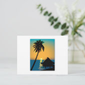 Palm Sunset Postkarte (Stehend Vorderseite)