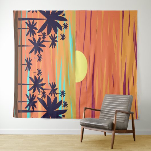 PALM SUNSET WANDTEPPICH (Beispiel (Horizontal))