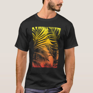 Palm Tree 7 Cooles Tropical Beach Palm Blätter Sum T-Shirt