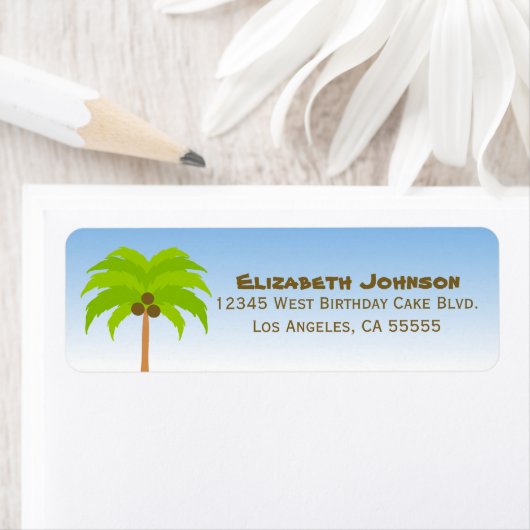 Palm Tree Address Label (Insitu)