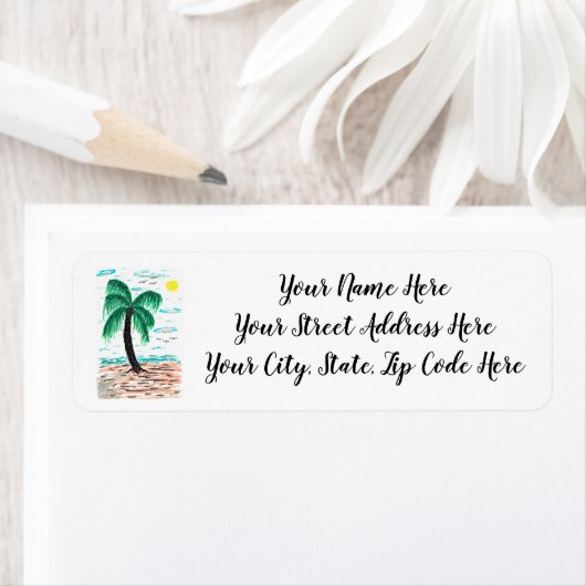 Palm Tree Address Labels (30 Etiketten pro Blatt) (Insitu)