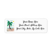 Palm Tree Address Labels (30 Etiketten pro Blatt) (Vorne)
