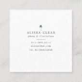 Palm Tree Adorned Boho-Chic Business Card Quadratische Visitenkarte (Rückseite)