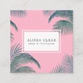 Palm Tree Adorned Boho-Chic Business Card Quadratische Visitenkarte (Vorderseite)