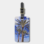 Palm Tree Akryllische Gepäckmarke Gepäckanhänger (Vorderseite vertikal)