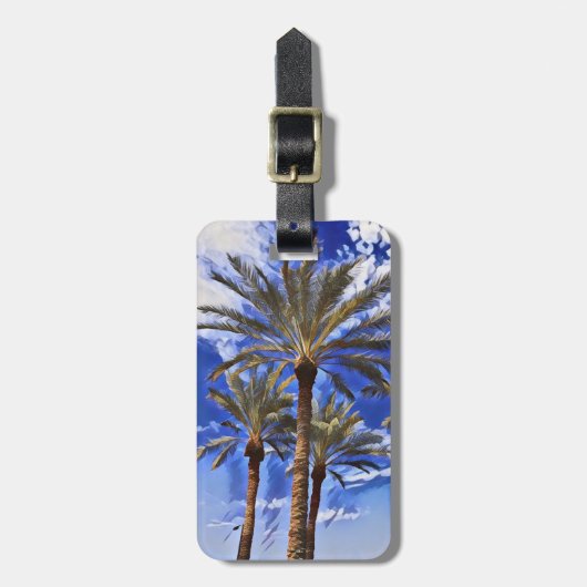 Palm Tree Akryllische Gepäckmarke Gepäckanhänger (Vorderseite vertikal)