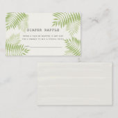Palm Tree Aloha Baby Dusche Windeln Raffle Ticket Begleitkarte (Vorne/Hinten)