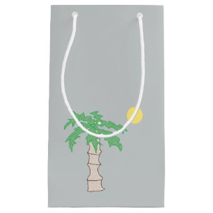Palm Tree and Beach Sun Fun Island Cartoon Kleine Geschenktüte