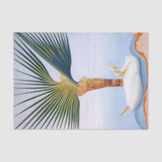 Palm Tree and Bird von Joseph Stella Seidenpapier (Vorderseite)