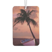 Palm Tree and Boat Beach Sunset Autolufterfrischer (Rückseite)