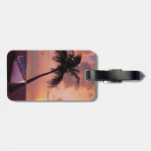 Palm Tree and Boat Sunset  Gepäckanhänger (Rückseite horizontal)