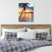 Palm Tree and Caribbean Sunset Sky, St. Thomas Leinwanddruck (Insitu (Schlafzimmer))