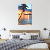 Palm Tree and Caribbean Sunset Sky, St. Thomas Leinwanddruck (Insitu (Schlafzimmer))
