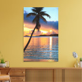Palm Tree and Caribbean Sunset Sky, St. Thomas Leinwanddruck (Insitu (Wohnzimmer))