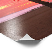 Palm Tree and Dawn Sky Fotodruck (Ecke)