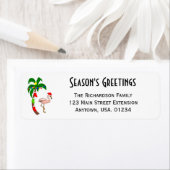 Palm Tree and FLamingo Tropical Christmas (Insitu)