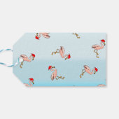 Palm Tree and Flamingos Tropical Christmas Geschenkanhänger (Rückseite Horizontal)