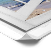 Palm Tree and Ocean Artificial Window View Poster (Ecke)