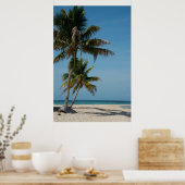 Palm tree and White Beach Poster (Küche)