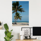 Palm tree and White Beach Poster (Heimbüro)