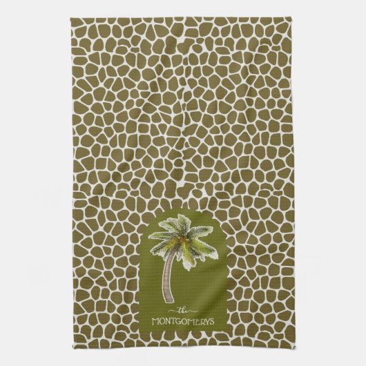 Palm Tree Animal Print Geschirrtuch (Vertikal)