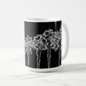 Palm Tree Art Black and White Cup Tasse (VorderseiteRechts)