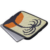 Palm Tree Artisan Crochet Print Electronics Bag Laptopschutzhülle (Vorne Knopf)