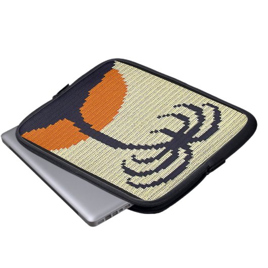 Palm Tree Artisan Crochet Print Electronics Bag Laptopschutzhülle (Vorne Knopf)