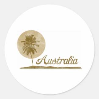 Palm Tree Australia Runder Aufkleber