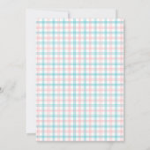 Palm Tree Azure Pink Kegeltes Brautparty Einladung (Rückseite)