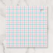 Palm Tree Azure Pink Kegeltes Brautparty Geschenkanhänger (Rückseite)