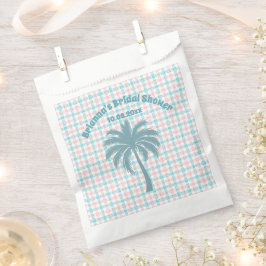 Palm Tree Azure Pink Kegeltes Brautparty Geschenktütchen