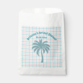 Palm Tree Azure Pink Kegeltes Brautparty Geschenktütchen (Vorderseite)