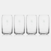 Palm Tree Bachelorette Personalisierter Name Dosenglas (Hinten)